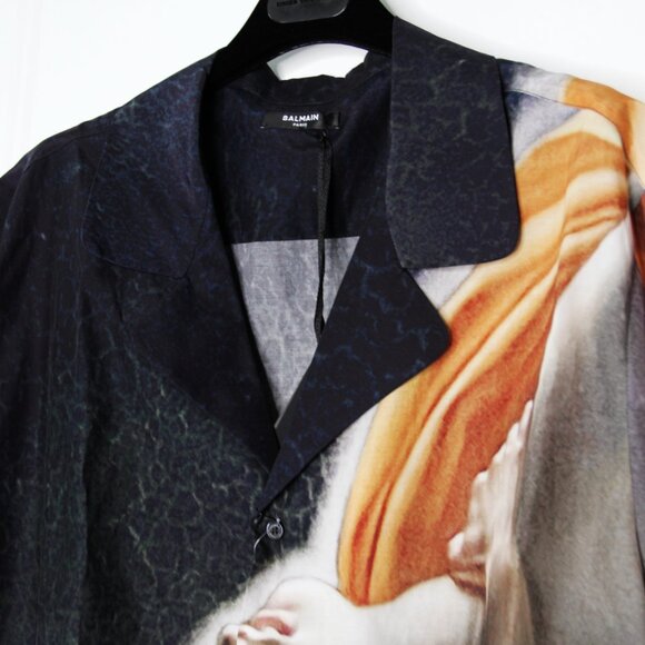 BNWT SS23 BALMAIN BAROQUE MOTIF SHIRT 42 - Picture 4 of 14